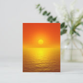 Carte Postale Réflexion du coucher de soleil (Debout devant)