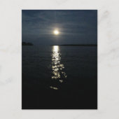 Carte Postale Réflexion lune sur l'eau. (Devant)