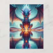 Carte Postale Réflexion magique Dragon | Salut (Devant)