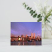 Carte Postale Réflexion PC Twin Towers World Trade Center NYC (Debout devant)