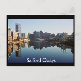 Carte Postale Réflexion portuaire, Salford Quays
