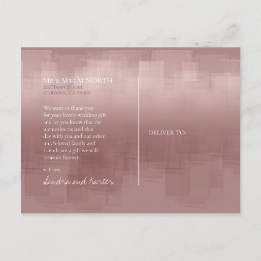 Carte Postale Réflexions aquarelle Merci cannelle ID774 (Dos)