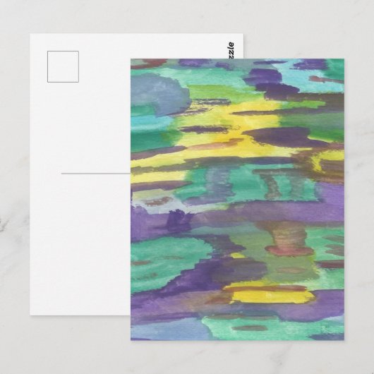 Carte Postale Réflexions Art Abstrait (Devant / Derrière)