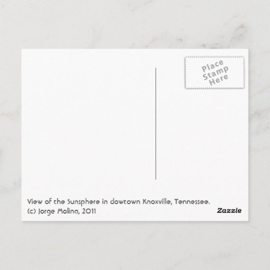 Carte Postale Réflexions automnales de la Sunsphère (Dos)