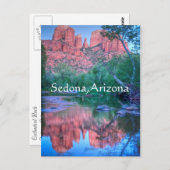 Carte Postale Réflexions de Cathedral rock Sedona, Arizona (Devant / Derrière)