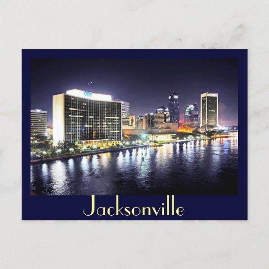 Carte Postale Réflexions de Jacksonville sur la rivière (Devant)