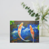 Carte Postale Réflexions de Koi Fish Cloud (Debout devant)