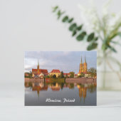 Carte postale Réflexions de la rivière Wroclaw (Debout devant)