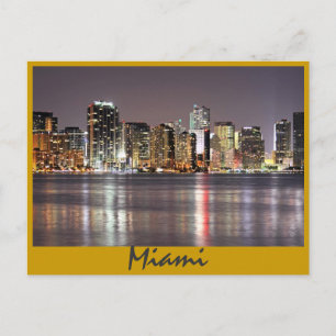 Carte Postale Réflexions de Miami, Floride la Magic City