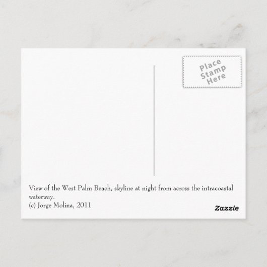 Carte Postale Réflexions de West Palm Beach, Floride (Dos)