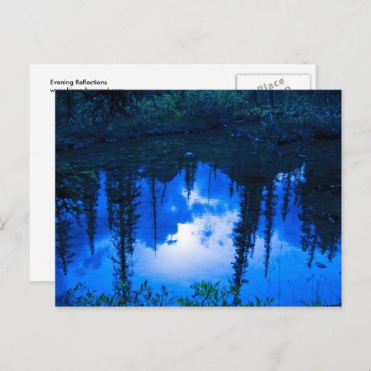 Carte Postale Réflexions du soir (Devant / Derrière)