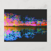 Carte Postale Réflexions Nature Lake Tree Line Noir - Abstrait (Devant)