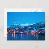 Carte Postale Réflexions nocturnes en Norvège (Devant / Derrière)