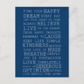 Carte Postale Réflexions positives (Devant)