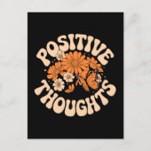 Carte Postale Réflexions positives - Fleurs et papillons (Devant)