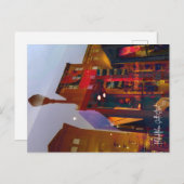 Carte Postale Réflexions rouges dans les rues de Philadelphie (Devant / Derrière)