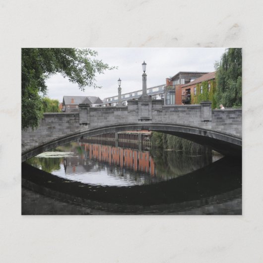 Carte Postale Réflexions sur la rivière Wensum, Norwich (Devant)