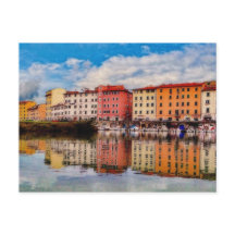 Réflexions sur le port (peint)