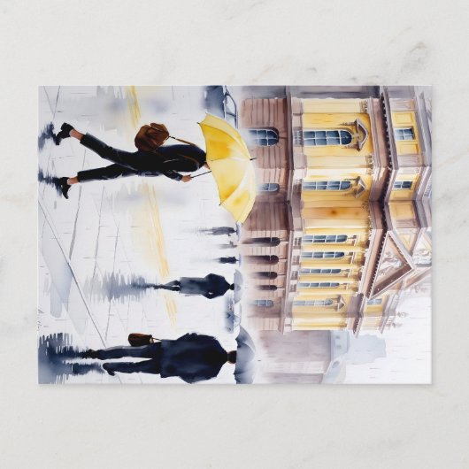 Carte Postale Réflexions sur les jours pluvieux (Devant)