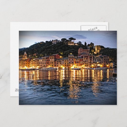 Carte Postale Réflexions sur Portofino, Italia Postcard (Devant / Derrière)