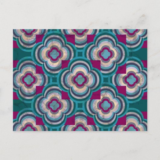 Carte postale Réflexions turquoises (Devant)