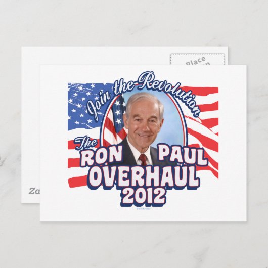 Carte Postale Refonte Ron Paul 2012 (Devant / Derrière)