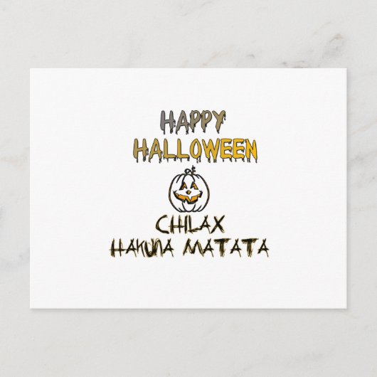 Carte Postale Refroidissez et détendez-vous Happy Halloween Coll (Devant)