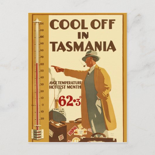 Carte Postale Refroidissez-vous en Tasmanie (Devant)