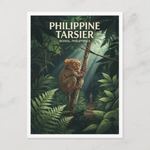 Carte Postale Refuge des Tarsiers des Philippines, Corella Phili