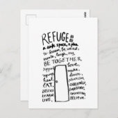 Carte Postale Refuge / Réfugié (Devant / Derrière)