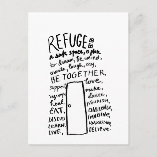 Carte Postale Refuge / Réfugié (Devant)