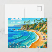 Carte Postale Refugio State Beach Californie (Devant / Derrière)