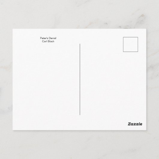 Carte Postale Refus de Peter par Carl Bloch Postcard (Dos)