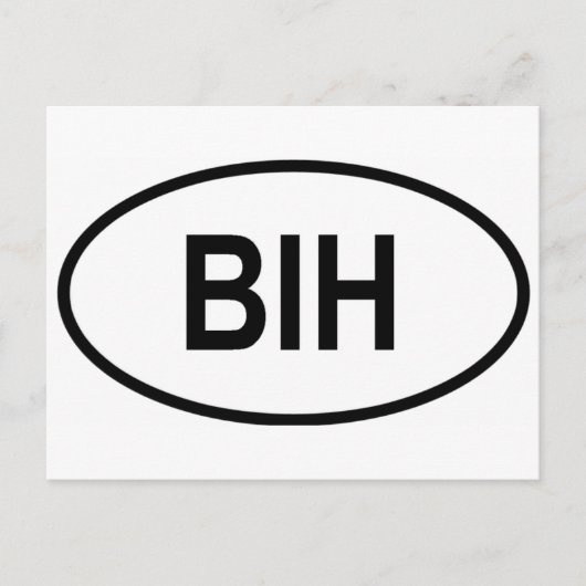 Carte Postale Reg. véhicule intérieur de Bosnie-Herzégovine Code (Devant)