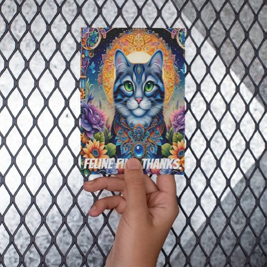 Carte Postale Regard Félin : Le Chat aux Yeux Émeraude