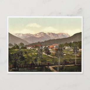 Carte Postale Regard vers le Zugspitze, Oberau, Bavar supérieur