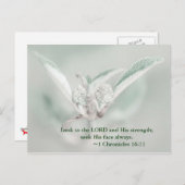 Carte Postale Regarde l'Éternel et sa force; cherche son visage (Devant / Derrière)