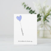 Carte Postale Regarde ! - Lilac Balloon avec devis motivationnel (Debout devant)