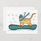 Carte Postale Regarde Meowt ! Surfer Tabby Cat PERSONNALISER IT (Devant / Derrière)