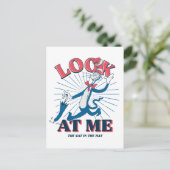 Carte Postale Regarde-Moi Chat Dans Le Casquette (Debout devant)