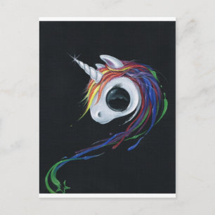 Carte Postale Regarde ! Une mule moche à une corne !