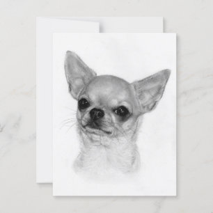 Carte Postale Regarder convivial - Illustration de chien peint à