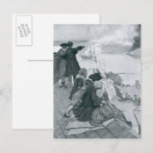 Carte Postale Regarder le combat à Bunker Hill illustration (Devant / Derrière)