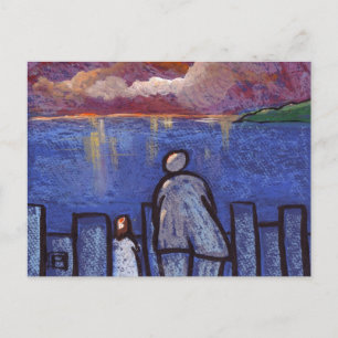 CARTE POSTALE REGARDER LE COUCHER DE SOLEIL AVEC GRANDAD