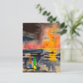 Carte Postale regarder le coucher du soleil (Debout devant)