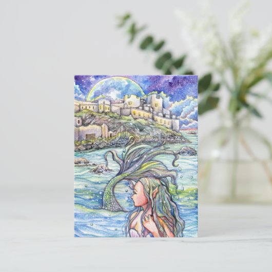 Carte Postale Regarder l'Imaginaire Mermaid Art (Debout devant)