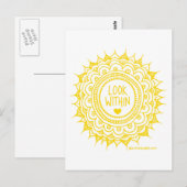 Carte Postale Regardez dans Mandala Postcards Gold (Devant / Derrière)