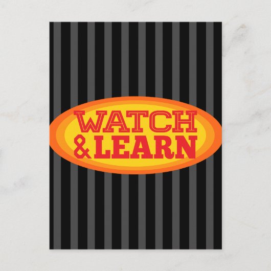 Carte Postale Regardez et apprenez les rayures ovales radiales (Devant)