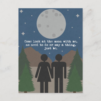 Carte Postale Regardez la Lune