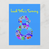 Carte Postale Regardez qui a 8 ans (Devant)